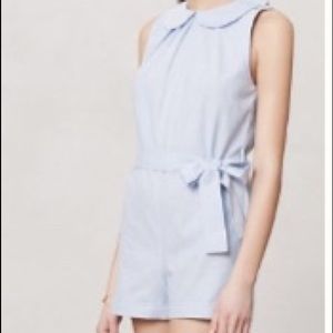 Anthro light blue romper